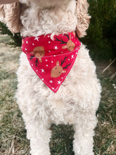 Load image into Gallery viewer, Santa's Reindeer Dog Bandana